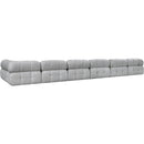 Meridian Ames Grey Boucle Fabric Modular Sectional IMAGE 6