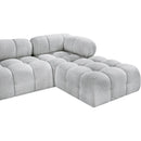  Manufacturer Color_Grey -- Ames 204" Grey Boucle Fabric Upholstered 7 pc Modular Sectional IMAGE 9