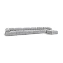  Manufacturer Color_Grey -- Ames 204" Grey Boucle Fabric Upholstered 7 pc Modular Sectional IMAGE 1