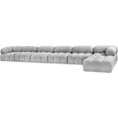 Meridian Ames Grey Boucle Fabric Modular Sectional IMAGE 5