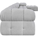  Manufacturer Color_Grey -- Ames 204" Grey Boucle Fabric Upholstered 7 pc Modular Sectional IMAGE 6