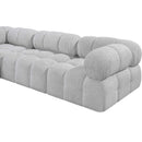 Manufacturer Color_Grey -- Ames 136" Grey Boucle Fabric Upholstered 7 pc Modular Sectional IMAGE 10