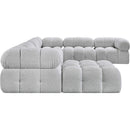  Manufacturer Color_Grey -- Ames 136" Grey Boucle Fabric Upholstered 7 pc Modular Sectional IMAGE 6