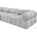 Meridian Ames Grey Boucle Fabric Modular Sectional IMAGE 10