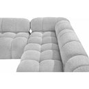 Meridian Ames Grey Boucle Fabric Modular Sectional IMAGE 13