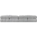  Manufacturer Color_Grey -- Ames 136" Grey Boucle Fabric Upholstered 8 pc Modular Sectional IMAGE 3