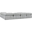  Manufacturer Color_Grey -- Ames 136" Grey Boucle Fabric Upholstered 8 pc Modular Sectional IMAGE 6