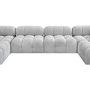 Meridian Ames Grey Boucle Fabric Modular Sectional IMAGE 8