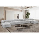  Manufacturer Color_Grey -- Ames 204" Grey Boucle Fabric Upholstered 8 pc Modular Sectional IMAGE 2