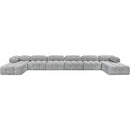 Meridian Ames Grey Boucle Fabric Modular Sectional IMAGE 3