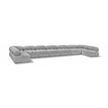  Manufacturer Color_Grey -- Ames 204" Grey Boucle Fabric Upholstered 9 pc Modular Sectional IMAGE 1