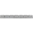  Manufacturer Color_Grey -- Ames 204" Grey Boucle Fabric Upholstered 9 pc Modular Sectional IMAGE 3