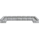 Meridian Ames Grey Boucle Fabric Modular Sectional IMAGE 4
