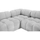 Meridian Ames Grey Boucle Fabric Modular Sectional IMAGE 7
