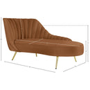  Manufacturer Color_Saddle -- Margo Saddle Velvet Upholstered Chaise Lounge IMAGE 4