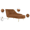  Manufacturer Color_Saddle -- Margo Saddle Velvet Upholstered Chaise Lounge IMAGE 5