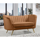  Manufacturer Color_Saddle -- Margo 65" Saddle Velvet Upholstered Loveseat IMAGE 2