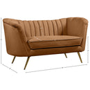  Manufacturer Color_Saddle -- Margo 65" Saddle Velvet Upholstered Loveseat IMAGE 7