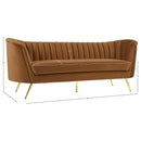  Manufacturer Color_Saddle -- Margo 88" Saddle Velvet Upholstered Sofa IMAGE 13