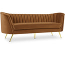  Manufacturer Color_Saddle -- Margo 88" Saddle Velvet Upholstered Sofa IMAGE 1