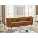  Manufacturer Color_Saddle -- Margo 88" Saddle Velvet Upholstered Sofa IMAGE 2