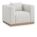  Manufacturer Color_Cream -- Alfie Cream Linen Textured Fabric Upholstered Chair IMAGE 1