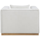  Manufacturer Color_Cream -- Alfie Cream Linen Textured Fabric Upholstered Chair IMAGE 3