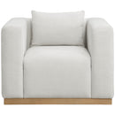  Manufacturer Color_Cream -- Alfie Cream Linen Textured Fabric Upholstered Chair IMAGE 4