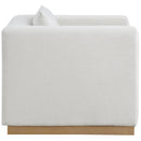  Manufacturer Color_Cream -- Alfie Cream Linen Textured Fabric Upholstered Chair IMAGE 5