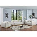  Manufacturer Color_Cream -- Alfie Cream Linen Textured Fabric Upholstered Chair IMAGE 7