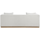 Meridian Alfie Cream Linen Textured Fabic Sofa IMAGE 3
