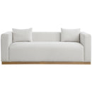  Manufacturer Color_Cream -- Alfie 90.5" Cream Linen Textured Fabric Upholstered Sofa IMAGE 4