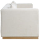  Manufacturer Color_Cream -- Alfie 90.5" Cream Linen Textured Fabric Upholstered Sofa IMAGE 5