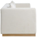 Meridian Alfie Cream Linen Textured Fabic Sofa IMAGE 5