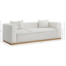  Manufacturer Color_Cream -- Alfie 90.5" Cream Linen Textured Fabric Upholstered Sofa IMAGE 8