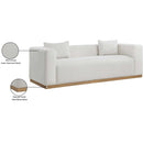  Manufacturer Color_Cream -- Alfie 90.5" Cream Linen Textured Fabric Upholstered Sofa IMAGE 9