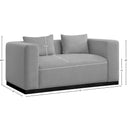  Manufacturer Color_Grey -- Alfie 67" Grey Linen Textured Fabric Upholstered Loveseat IMAGE 8
