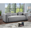  Manufacturer Color_Grey -- Alfie 90.5" Grey Linen Textured Fabric Upholstered Sofa IMAGE 2