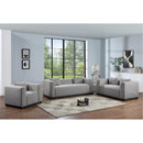  Manufacturer Color_Grey -- Alfie 90.5" Grey Linen Textured Fabric Upholstered Sofa IMAGE 7