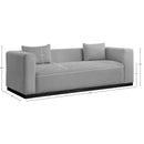  Manufacturer Color_Grey -- Alfie 90.5" Grey Linen Textured Fabric Upholstered Sofa IMAGE 8