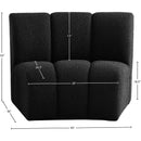  Manufacturer Color_Black -- Infinity Black Boucle Fabric Upholstered Modular Chair IMAGE 7