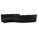 Manufacturer Color_Black -- Infinity 154" Black Boucle Fabric Upholstered 4 pc Modular Sectional IMAGE 13