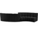  Manufacturer Color_Black -- Infinity 154" Black Boucle Fabric Upholstered 4 pc Modular Sectional IMAGE 1