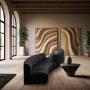  Manufacturer Color_Black -- Infinity 154" Black Boucle Fabric Upholstered 4 pc Modular Sectional IMAGE 2