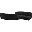  Manufacturer Color_Black -- Infinity 154" Black Boucle Fabric Upholstered 4 pc Modular Sectional IMAGE 4