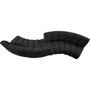 Meridian Infinity Black Boucle Fabric 4 pc Modular Sectional IMAGE 5