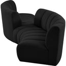  Manufacturer Color_Black -- Infinity 154" Black Boucle Fabric Upholstered 4 pc Modular Sectional IMAGE 7