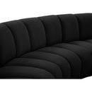  Manufacturer Color_Black -- Infinity 154" Black Boucle Fabric Upholstered 4 pc Modular Sectional IMAGE 8