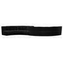  Manufacturer Color_Black -- Infinity 217" Black Boucle Fabric Upholstered 6 pc Modular Sectional IMAGE 12