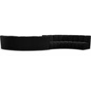 Meridian Infinity Black Boucle Fabric 6 pc Modular Sectional IMAGE 1